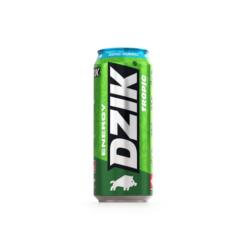 Napój energetyzujący Tropic bez dodatku cukru WK Dzik 500 ml