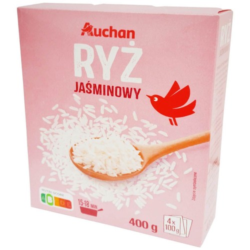 Ryż jaśminowy Auchan 4 x 100 g