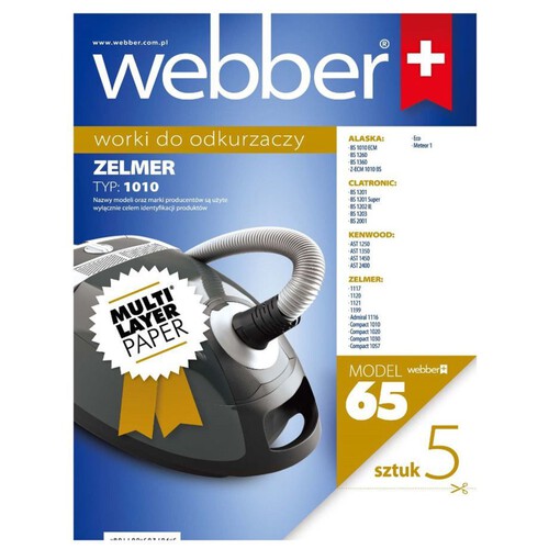 Worki do odkurzacza  1010  Webber 5 sztuk