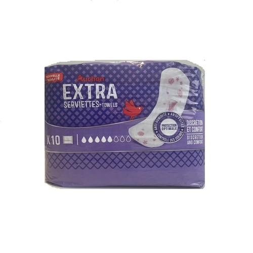 Podpaski Extra N5 Auchan 10 sztuk