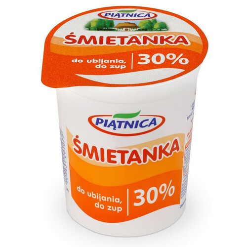 Słodka śmietanka 30% do deserów i zup Piątnica 400 g