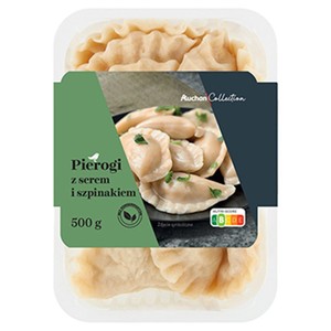 Pierogi z serem i szpinakiem Auchan 500 g