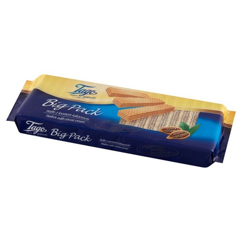 Wafle z kremem kakaowym   Tago 415 g