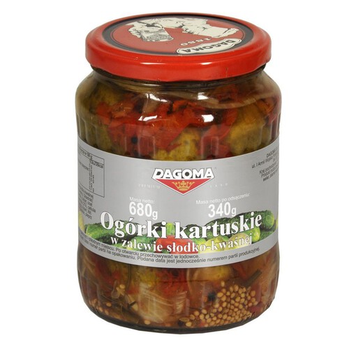 Ogórki kartuskie w zalewie słodko-kwaśnej Dagoma 680 g