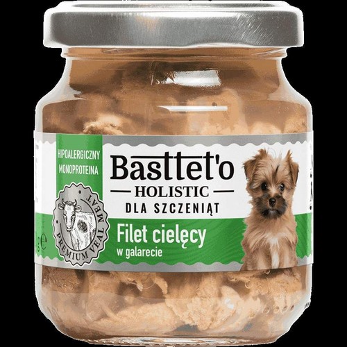 Karma mokra dla szczeniąt filet cielęcy w galarecie   Basttet'o 130 g