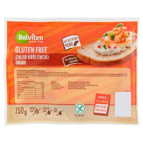 Chleb królewski jasny bez glutenu Balviten 250 g