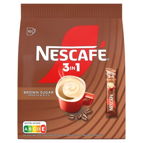 Kawa rozpuszczalna brązowy cukier  Nescafé 10 x 16,5 g