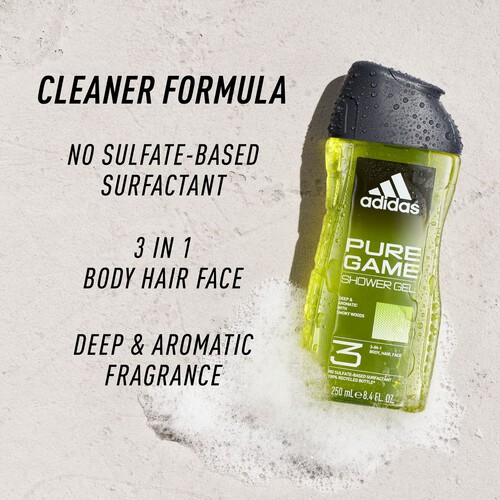 Żel pod prysznic Pure Game 3w1 Adidas 400 ml