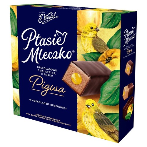 Ptasie Mleczko czekoladowe z galaretką o smaku pigwowym  E.Wedel 340 g