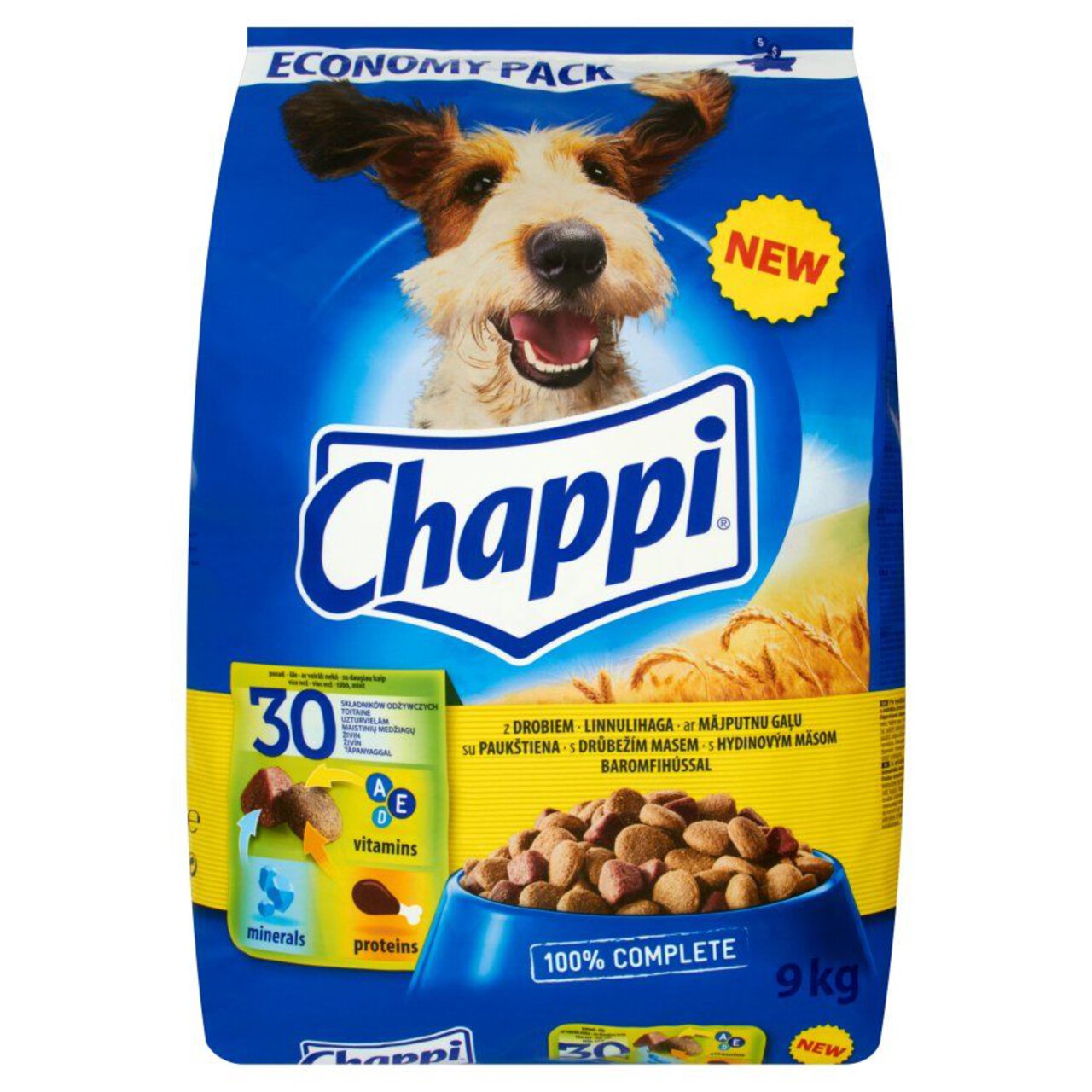 Karma z drobiem i warzywami Chappi 9 kg