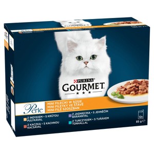Karma mokra dla kotów 4 smaki Gourmet 12 x 85 g