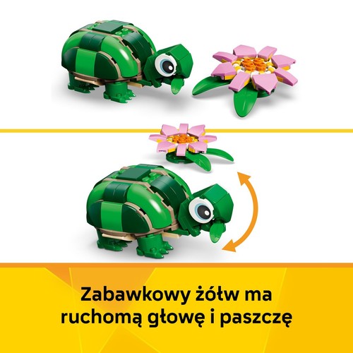 Creator 3 w 1 Żółw i kwiat lilii wodnej dla dzieci 31377 LEGO  1 sztuka