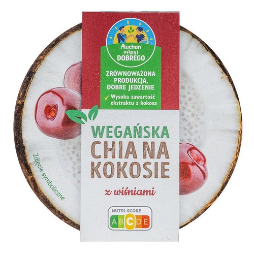 Wegańska chia kokosowa z wsadem wiśniowym Pewni Dobrego 140 g 