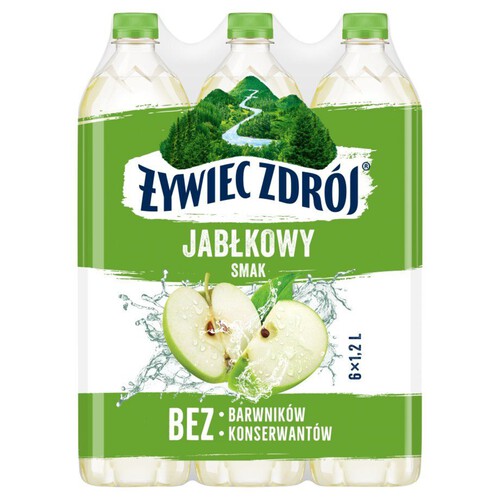 Woda źródlana niegazowana z nutą jabłka Żywiec Zdrój 6 x 1,2 l 