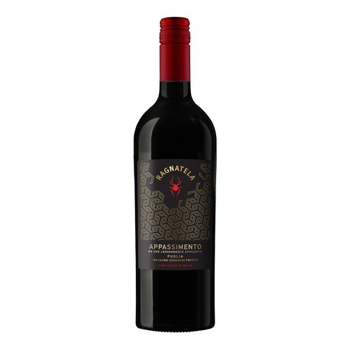 Wino włoskie czerwone półwytrawne Apasimento alk. 14,0% obj. Ragnatela  750 ml