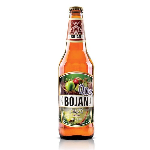 Piwo bezalkoholowe smakowe Kwaśne Jabłko alk. 0,0% obj. Bojan 500 ml