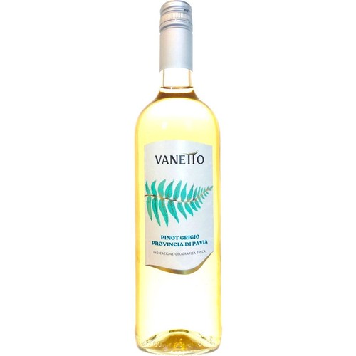 Wino włoskie białe wytrawne Pinot Grigio Pavia alk. 11,5% obj. Vanetto  750 ml