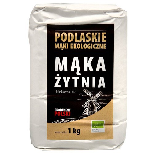 BIO Mąka żytnia. chlebowa  Podlaskie mąki ekologiczne 1 kg