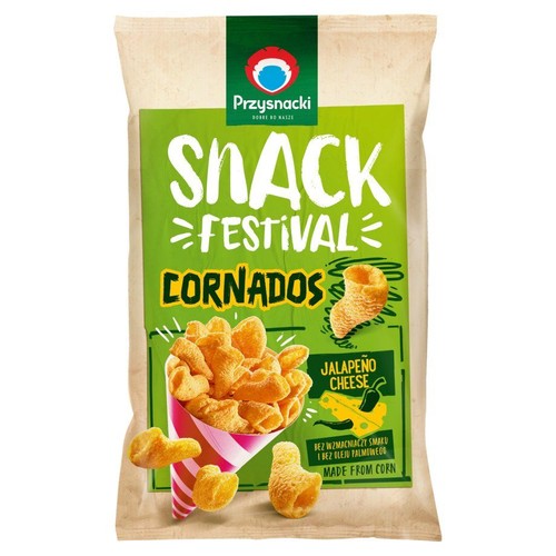 Prażynki o smaku sera Cornados z jalapeno Przysncaki 110 g