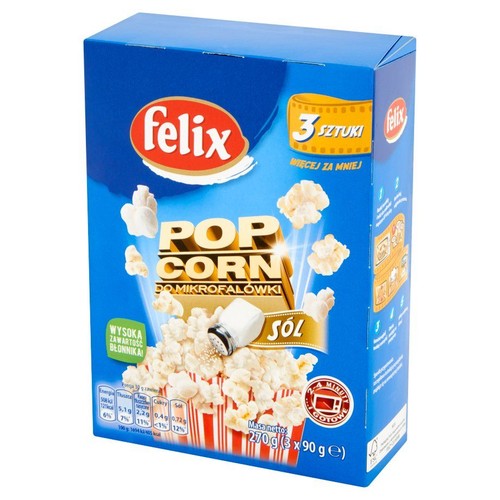 Popcorn solony do mikrofalówki  Felix 3 x 90 g