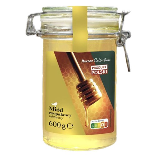 Miód rzepakowy nektarowy Auchan Collection  600 g