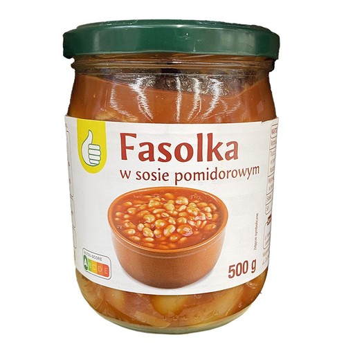 Fasolka w sosie pomidorowym Auchan 500 g