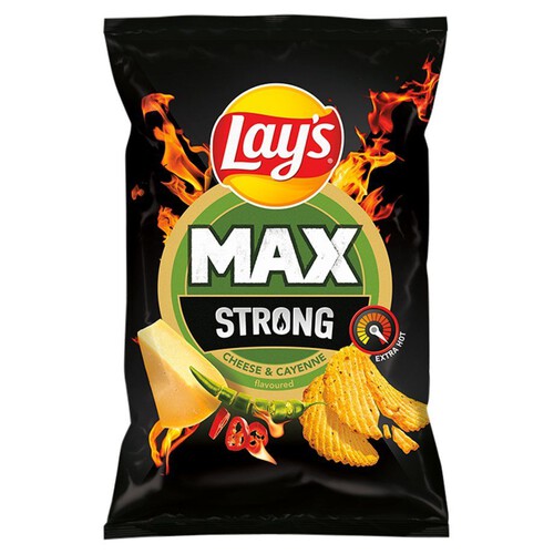 Strong Chipsy o smaku sera i ostrej papryki Lays 130 g