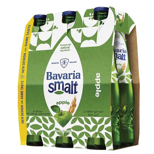 Piwo holenderskie bezalkoholowe smakowe Apple o smaku jabłko alk. 0.0% obj. Bavaria 6 x 330 ml