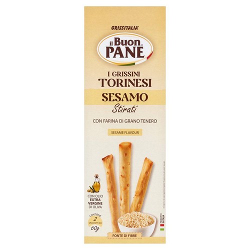 Paluszki grissini z oliwą z oliwek i z sezamem Il Buon Pane 120 g