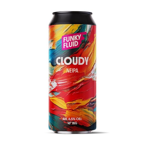Piwo typu New England IPA Cloudy NEIPA alk. 6,5% obj. Funky Fluid 500 ml