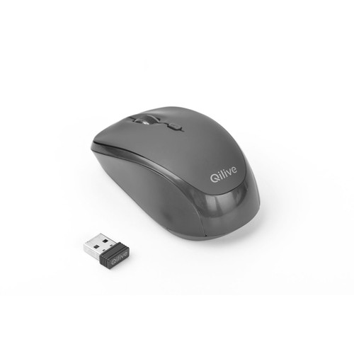 Mysz bezprzewodowa mini cicha czarna Qilive 1 sztuka