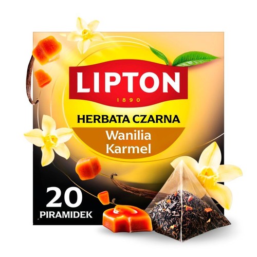 Herbata czarna z wanilią i karmelem Lipton 20 torebek