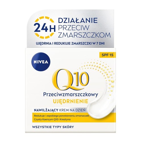 Ujędrniający krem na dzień SPF 15 do każdego typu skóry Q10  Nivea 50 ml