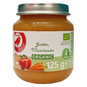 BIO Przecier owocowo - warzywny po 4 miesiącu jabłko marchew Auchan 125 g