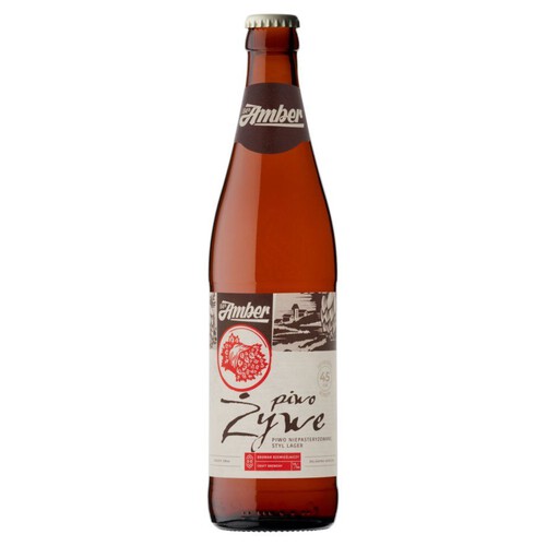 Piwo Żywe jasne niepasteryzowane alk. 6.2% obj. Browar Amber 500 ml