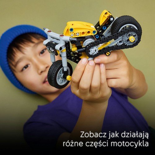 Technic Żółty motocykl 42225, zestaw konstrukcyjny LEGO 1 sztuka