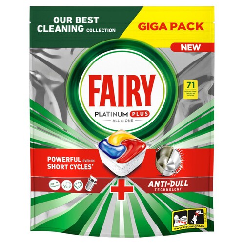 Kapsułki do zmywarki Platinum Plus All in One Anti-dull FAIRY 71 kapsułek