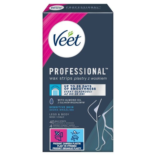 Plastry do depilacji z woskiem opak.40 plastrów Veet 40 sztuk