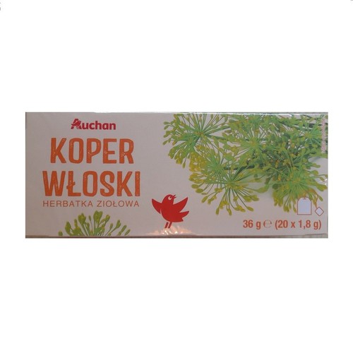 Koper włoski herbata ziołowa Auchan 20 torebek