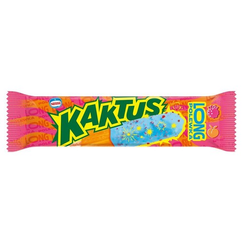 Lody wodne z polewą o smaku gumy balonowej  Kaktus 48 ml