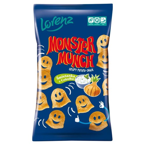 Prażynki o smaku śmietanki z cebulką Monster Munch 100 g