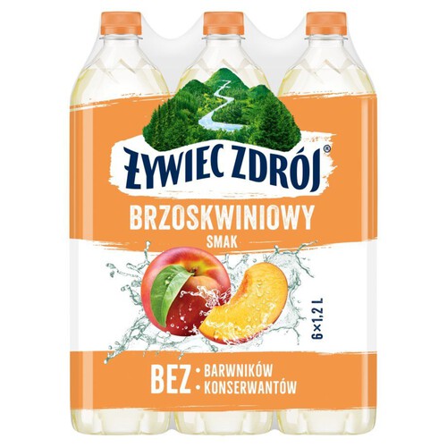 Napój niegazowany o smaku brzoskwiniowym  Żywiec Zdrój 6 x 1.2 l