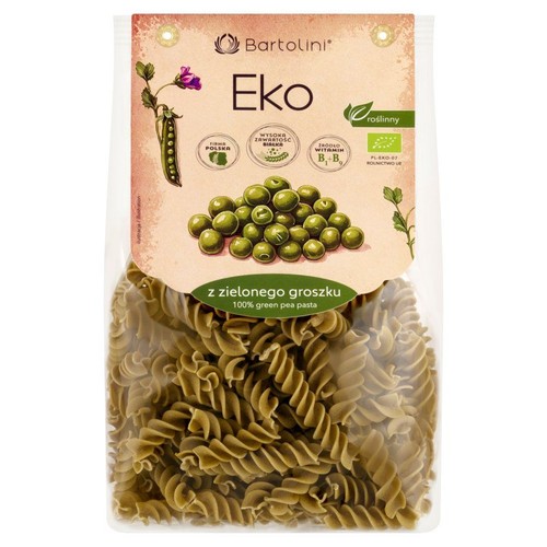 BIO  Makaron z zielonego groszku  Bartolini 250 g