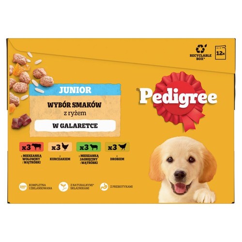 Junior Karma pełnoporcjowa dla szczeniąt Pedigree 12 x 100 g