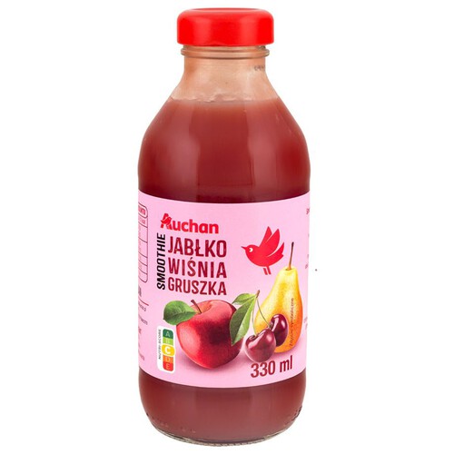 Smoothie jabłko-wisnia-gruszka Auchan 330 ml