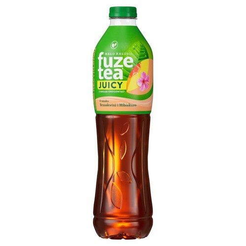 Napój niegazowany o smaku brzoskwini i ekstraktem z czarnej herbaty fuzetea 1,5 l