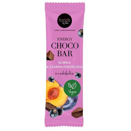 Baton Energy Choco Bar śliwka & czarna porzeczka w czekoladzie Foods by Ann 35 g