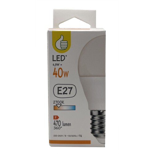 Żarówka LED E27 40W standard ciepła Auchan 1 sztuka