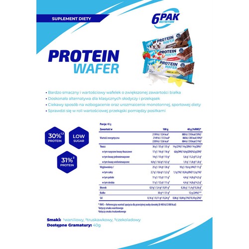 PROTEIN WAFER 40 g 6PAK 40 g