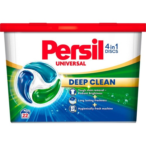 Opakowanie Persil Universal Deep Clean, 22 kapsułki do prania.